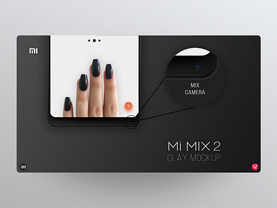 Mi MIX 2 clay mockup *Part 4/4* appdesign black mockup photoshop ui userinterfacedesign ux virtuosoalpha virtuosodesigner xiaomi