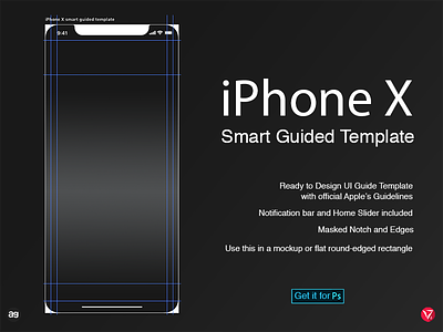 iPhone X Smart Guided Template guides iphonex photoshop ui userinterfacedesign ux virtuosoalpha virtuosodesigner