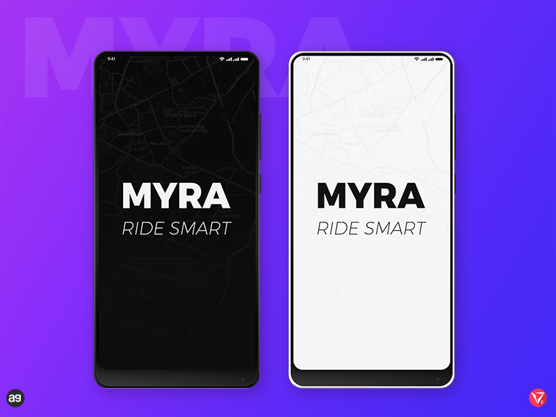 MYRA - Ride Smart; Cab App concept "Splash Screen " photoshop appdesign myra cab userinterfacedesign ux ui xiaomi virtuosodesigner virtuosoalpha