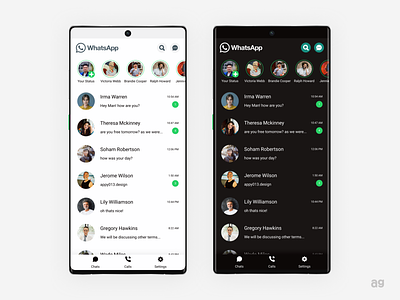 WhatsApp Redesign concept FB5 Design