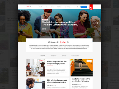 Adobe Life Blog adobe blog design freelance launch life responsive sketch web