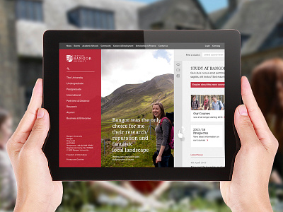 University Website Pitch design homepage icons ipad responsive swipe ui university ux website