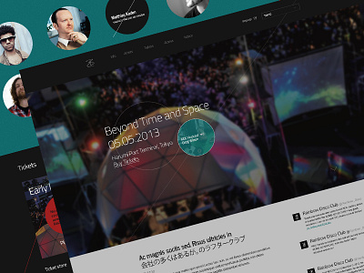 Rainbow Disco Club Website design disco festival music ui ux website