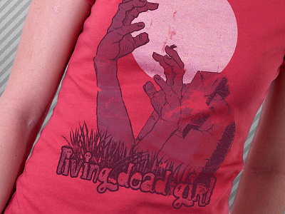 Living Dead Girl t shirt vector zombie