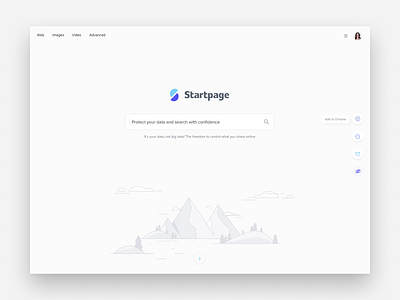 Startpage Search Concept