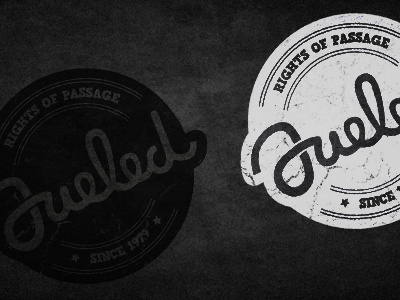 New Brand Concept brand circle distressed fueled logo