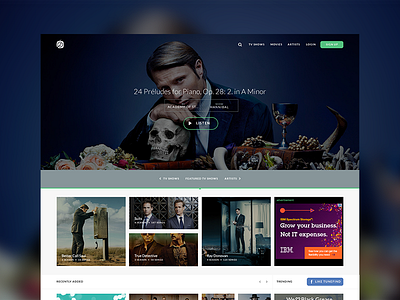 Tunefind Re-Design design header ia movie movies music redesign tune tv show ui ux web design