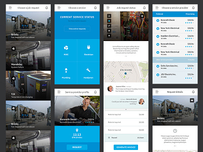 Bace App app blue design facilities gravita management mobile ui ux web