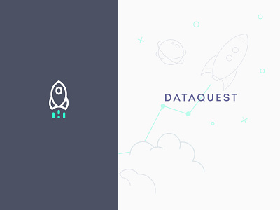 Dataquest Identity brand branding data design identity learning start up startup uxui