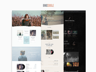 Bandzoogle Theme Frameword band bands design framework homepage music musicians theme theming website