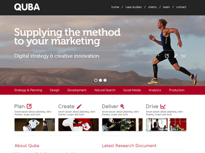 Quba Concept banner portfolio website