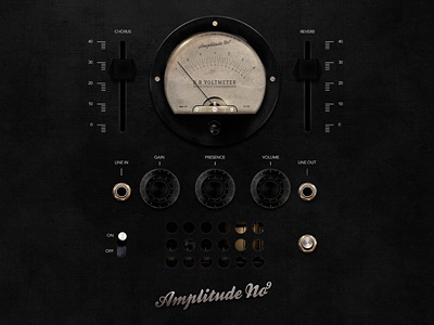Amplitude No9 amp app black dark dials guitar plug ui valves vintage