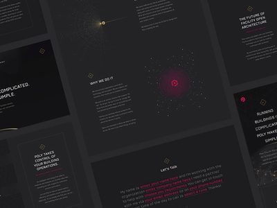 Poly Landing Page ai dark design geometric home page homepage landing page poly ui ux webdesign