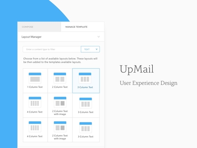 Email Layout Panel columns email layout manager. panel ui us