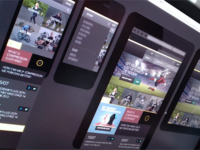 Sports Responsive design fluid ipad iphone mobile responsive sport ui ux