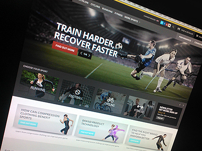 Sports Homepage homepage interface landing page sport webdesign