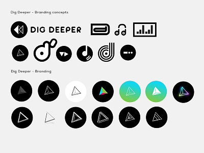 Branding Concepts app audio branding circle dance design digital music triangle