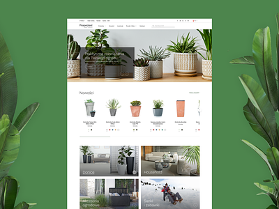 Prosperplast b2b design eco ecommerce green plants pots prosperplast shop ui ux web website