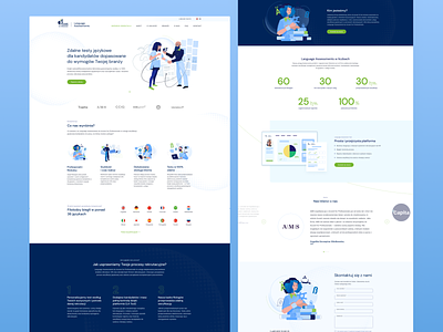 Language Assessments by Accent for Professionals elearning english illustration landing learning page people ui ux web