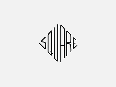 SQUARE brand branding design letter logo typeface. lettering typography