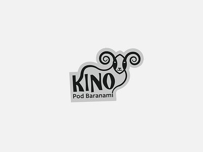 Kino pod baranami aries baran brand branding cinema design kino letter logo typeface. lettering typography