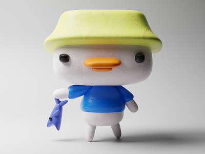 Playing with Play Doh. 3d blender cycles duck fishing modeling play doh render