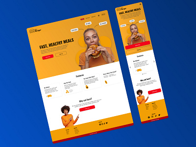 Baj Burger Website app design graphic design typography ui ux