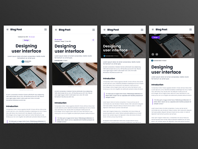 Blog Post app appdesign design figma ui ux