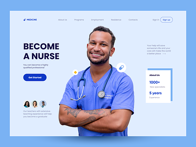 Medicine Courses Website concept courses design education homepage mainpage medicine ui uidesign ux web webdesign website