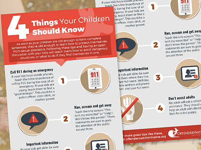 4 Things Your Children Should Know children icon icon design infographic layout design safety