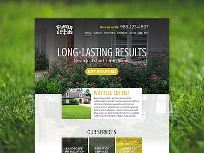 Fleur De Lis Irrigation & Landscape Management landscape web web design web layout website design website layout