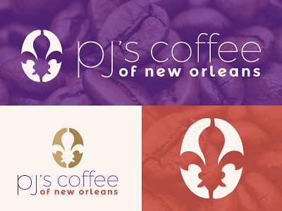 PJ's Coffee of New Orleans Redesign branding coffee corporate identity logo design rebranding redesign