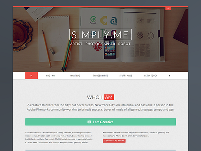 Simply.Me Version 2 bootstrap template theme