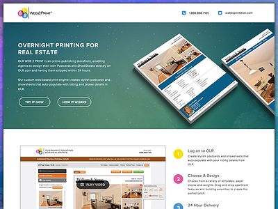 Web2Print Landing Page