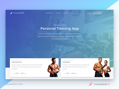 ThunderFIT app exercise fit fitness healthy nutrition website