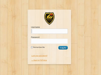 FWPolice Login Page login register sign wordpress