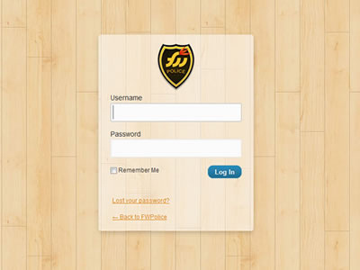 FWPolice Login Page