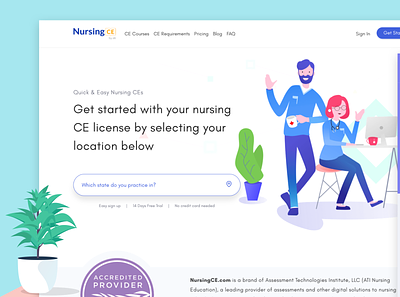 NursingCE courses education layout nursing website