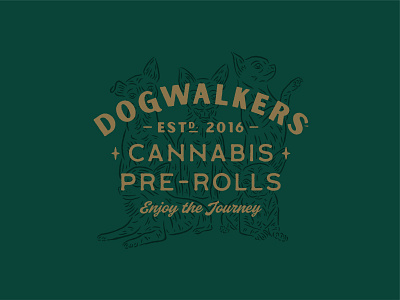 Dogwalkers Cannabis Pre-Rolls branding cannabis design graphic design illustration logo typography vector
