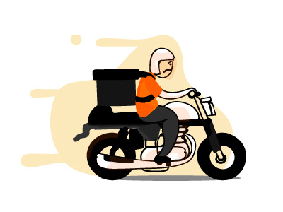 Delivery Boy bike delivery dribbble food illustration illustrator