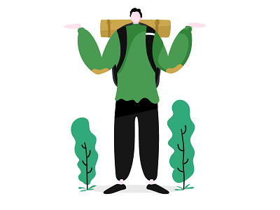 What to do? design explore flat graphic illustration lost man travel