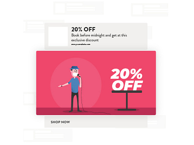 Notification Placehoder banner character design design flat illustration man notification ui
