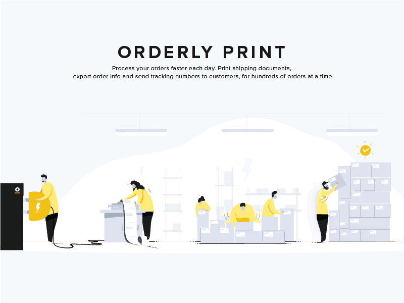 Orderly Print - Hero Illustration by Nitesh on Dribbble