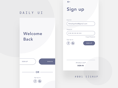 Daily UI Challenge 001 - Sign Up