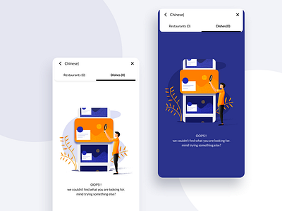 No results branding design dribbble empty screen emptystate flat food and beverage illustration new results search sketchapp ui uidesign ux vector
