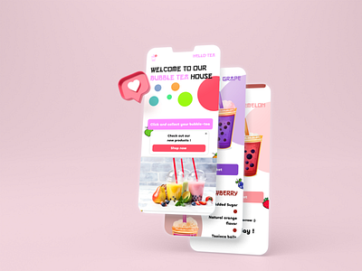 UI CHALLENGE : Day 15 (BUBBLE TEA) branding design graphic design illustration logo portfolio ui ux vector website