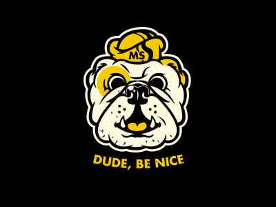 Anti-bully bulldog bully dog mascot vintage