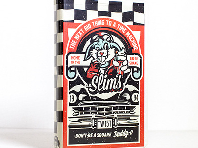 Jack Rabbit Slim's car cover film movie pulp fiction rabbit shake tape vas vintage