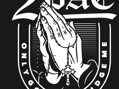 Thug Life 2pac badge california cross gangster hands lockup prayer rap rosary tattoo