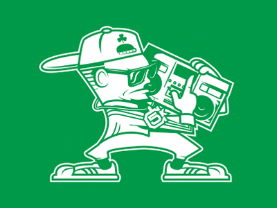 C5K Fightin' b boy fighting hip hop irish mascot new york notre dame sports st. patrick